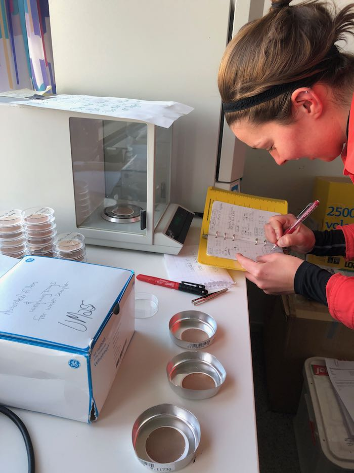 sediment weighing