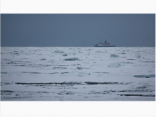 Polarstern in distance.  Photo from Instagram #MOSAiCexpedition.