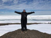 Me, Ale Martinez, standing at Point Barrow