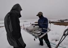 Steve Oberbauer and Jeremy May setting up the MISP Tram