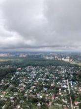 Flying over Moscow