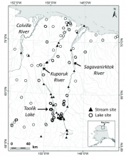 Field sites on the North Slope 