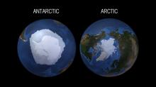 Comparing ice in Antarctica to ice in the Arctic