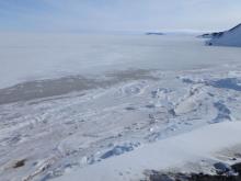 An icy ocean. Sea ice in the Ross Sea