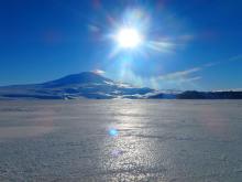 Sea Ice with Mt. Erebus in the background