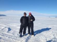 Two women on the sea ice