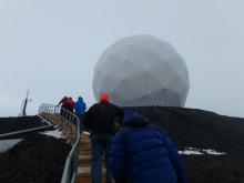 Large white geodesic dome