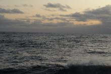 Ocean and sky in Barents Sea