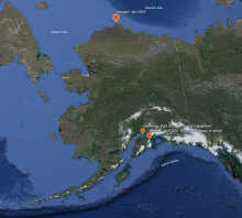 Google Earth image of Alaska