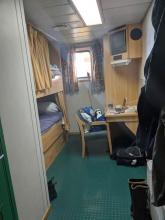 A typical bedroom aboard the R/V Nathaniel B. Palmer icebreaker