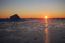 Sunset around 1:00am in the Southern Ocean