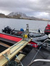 Setting up the boat