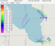 Bathymetric tracks