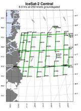 ICESat-2 Central flight lines