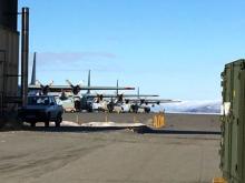 Line of C-130s