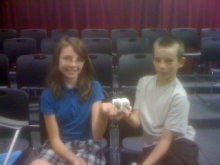 Brittany and Dakota Schaf - winners of the Polar Bear Scavenger Hunt