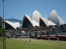 Outside the Sydney Opera House