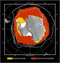 Ice cover map