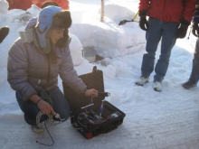 Measuring carbon in permafrost