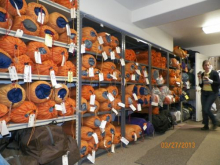 Sleeping bag shelves