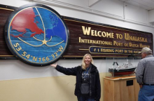 Andrea at the Dutch Harbor airport