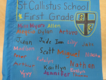 St. Callistus School, Miss Myers, 1st Grade - Garden Grove, CA