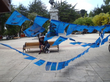 Our Flags Flying in the Town Square