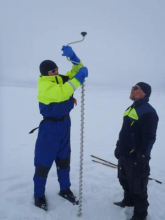 Drilling Through the Sea Ice