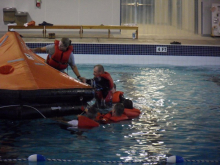 Liferaft training