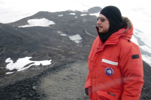 Hiking the Hut Point Ridge Loop Trail near McMurdo.