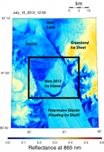 MODIS Image of 2012 Calving Event