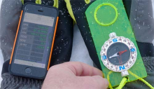 Compass on Ice @ ~87.5° N, 149.0° W