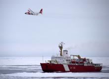 USCG C-130 and Louis S. St. Laurent