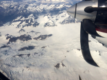 Glaciers on Augustine Volcano