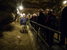 Matthew Sturm interpreting the Permafrost Tunnel