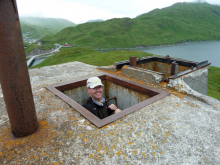 Bunker hatch above Dutch Harbor