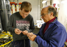 Greg Cutter and Kyle McQuiggan Splicing the Conducting Cable 