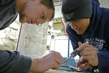 Kyle McQuiggan and Joseph Gum Soldering Wire Splices