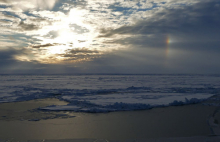 Parhelia in Crepuscular Rays