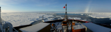 USCGC Healy with Triple Fogbow