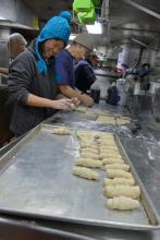 Mariko Hatta and Jim Swift Making Dinner Rolls