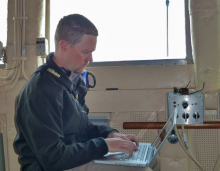 Bill Journaling on the Bridge of Healy