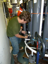 Chris Dufore setting Niskin Bottles