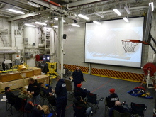 Movie Night in the Helo Hangar