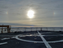 Sun Dogs over Healy's Flight Deck