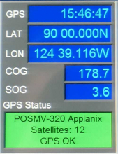 Screen Shot showing USCGC Healy GPS at 90° N