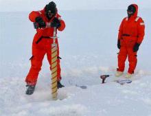 Drilling Core Sample @ North Pole