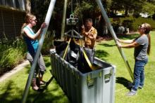 Practicing loading the metabolic chamber