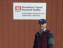 Bruce Taterka at permafrost tunnel