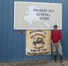 Bruce Taterka at general store in Deadhorse